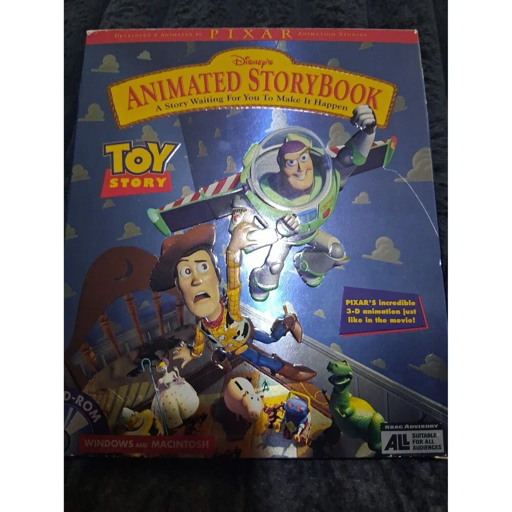 Vintage 1996 Hasbro Toy Story 3D animated Storybook